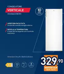 Hoover - Congelatore Verticale HOUQS2L513EWH Hoover - Congelatore Verticale HOUQS2L513EWH