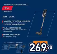 Hoover - Aspirapolvere Senza Filo HF6 HF610P 011 Hoover - Aspirapolvere Senza Filo HF6 HF610P 011