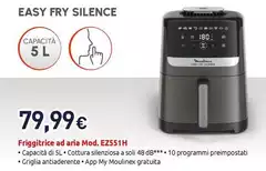 Moulinex - Easy Fry Silence Friggitrice Ad Aria Mod. EZ551H Moulinex - Easy Fry Silence Friggitrice Ad Aria Mod. EZ551H
