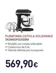 Kitchenaid - Planetaria Ciotola Sollevabile 5KSM60PSEXEBM Kitchenaid - Planetaria Ciotola Sollevabile 5KSM60PSEXEBM
