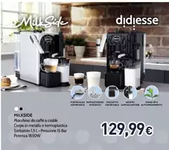 Didiesse - Milkside Macchina Da Caffe A Cialde Didiesse - Milkside Macchina Da Caffe A Cialde
