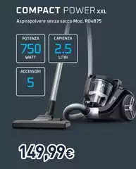 Rowenta - Compact Power XXL Aspirapolvere Senza Sacco Mod. RO4B75