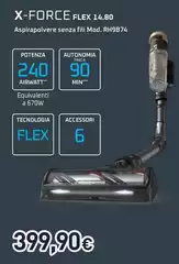Rowenta - X-Force Flex 14.80 Aspirapolvere Senza Fili Mod. RH9B74 Rowenta - X-Force Flex 14.80 Aspirapolvere Senza Fili Mod. RH9B74