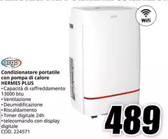 Argo - Condizionatore Portatile Con Pompad Di Calore Hermes Plus Argo - Condizionatore Portatile Con Pompad Di Calore Hermes Plus