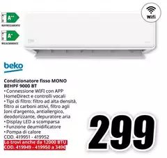 Beko - Condizionatore F1500 Mono BeHF 900 BT Beko - Condizionatore F1500 Mono BeHF 900 BT