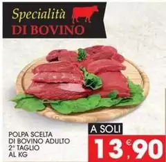 Polpa Scelta Di Bovino Adulto