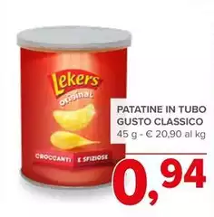 Lekers - Patatine In Tubo Gusto Classico