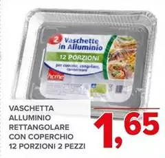Vaschetta Alluminio Rettangolare Con Coperchio 12 Porzioni 2 Pezzi Vaschetta Alluminio Rettangolare Con Coperchio 12 Porzioni 2 Pezzi