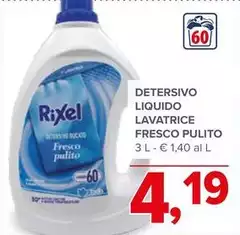 Rixel - Detersivo Liquido Lavatrice Fresco Pulito Rixel - Detersivo Liquido Lavatrice Fresco Pulito