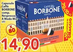 Caffe borbone - Capusule Caffè Comp. Nespresso, A Modo Mio Caffe borbone - Capusule Caffè Comp. Nespresso, A Modo Mio