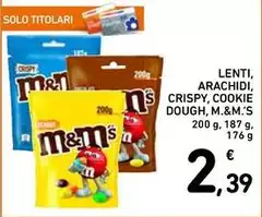 M&M's - Lenti, Arachidi, Crispy, Cookie Dough, M&M's - Lenti, Arachidi, Crispy, Cookie Dough,