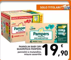 Pampers - Pannolini Baby Dry Quadripack Pampers - Pannolini Baby Dry Quadripack