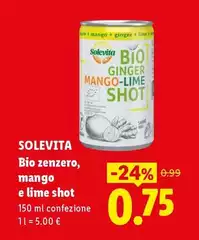 Solevita - Bio Zenzero, Mango E Lime Shot Solevita - Bio Zenzero, Mango E Lime Shot