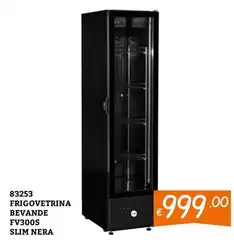 Frigovetrina Bevande FV300S Slim Nera Frigovetrina Bevande FV300S Slim Nera