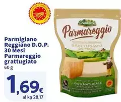 Reggiano - Parmigiano D.O.P. 30 Mesi Parmareggio Grattugiato Reggiano - Parmigiano D.O.P. 30 Mesi Parmareggio Grattugiato
