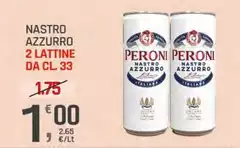 Peroni - Nastro Azzurro 2 Lattine Peroni - Nastro Azzurro 2 Lattine