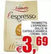 L'espresso - Dolce 16 Capsule Arabica/crema-Dek L'espresso - Dolce 16 Capsule Arabica/crema-Dek