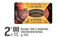Unconventional - Burger 100% Vegetale Unconventional - Burger 100% Vegetale