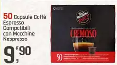 Capsule - 50  Caffè Espresso Compatibili Con Macchine Nespresso
