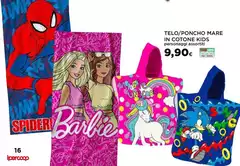 Barbie - Telo/poncho Mare In Cotone Kids Barbie - Telo/poncho Mare In Cotone Kids