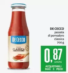 De Cecco - Passata Di Pomodoro Classica De Cecco - Passata Di Pomodoro Classica