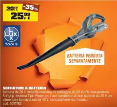 Lux - Soffiatore A Batteria