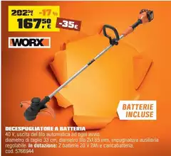 Worx - Decespugliatore A Batteria
