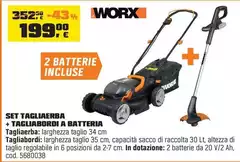 Worx - Set Tagliaerba + Tagliabordi A Batteria