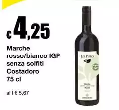 Costadoro - Marche Rosso/Bianco IGP Senza Solfiti Costadoro - Marche Rosso/Bianco IGP Senza Solfiti