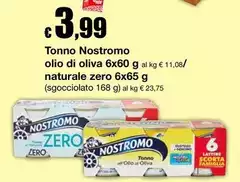 Nostromo - Tonno Olio Di Oliva Naturale Zero 6x65 G Nostromo - Tonno Olio Di Oliva Naturale Zero 6x65 G