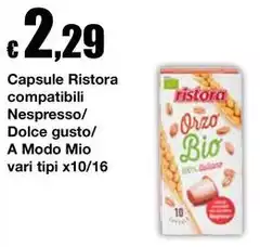 Ristora - Capsule Compatibili Nespresso/ Dolce Gusto/ A Modo Mio Ristora - Capsule Compatibili Nespresso/ Dolce Gusto/ A Modo Mio