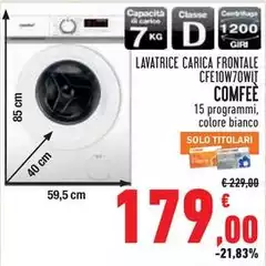 Comfeè - Lavatrice Carica Frontale CFE10W70WT