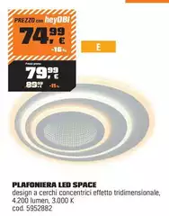 Plafoniera Led Space