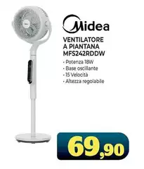 Midea - Ventilatore A Piantana MFS242RDDW Midea - Ventilatore A Piantana MFS242RDDW