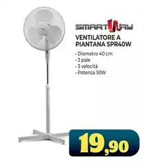 Smartway - Ventilatore A Piantana SPR40W Smartway - Ventilatore A Piantana SPR40W