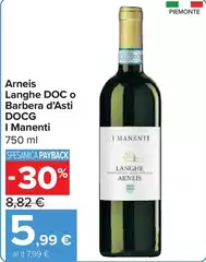 Piemonte - Arneis Langhe DOC O Barbera D'Asti DOCG
