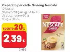 Nescafé - Preparato Per Caffè Ginseng Nescafé - Preparato Per Caffè Ginseng