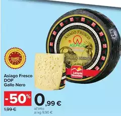 Asiago -  Fresco DOP Gallo Nero