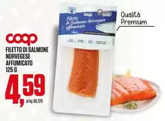 Coop - Filetto Di Salmone Norvegese Affumicato Coop - Filetto Di Salmone Norvegese Affumicato