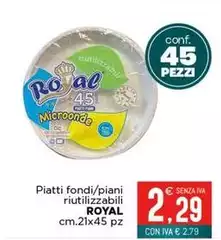 Royal - Piatti Fondi/piani Riutilizzabili Royal - Piatti Fondi/piani Riutilizzabili