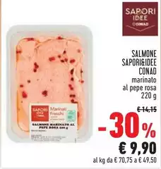 Conad - Sapori&Idee Salmone Marinato Al Pepe Rosa Conad - Sapori&Idee Salmone Marinato Al Pepe Rosa