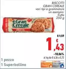 Gran cereale - Biscotti Gran cereale - Biscotti