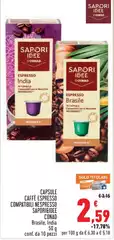 Conad - Capsule Caffè Espresso Compatibili Nespresso Sapori&Idee Conad - Capsule Caffè Espresso Compatibili Nespresso Sapori&Idee
