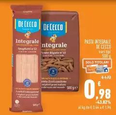 De Cecco - Pasta Integrale