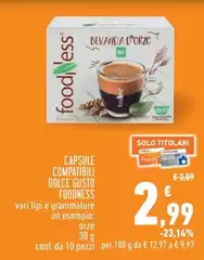 Foodness - Capsule Compatibili Dolce Gusto Foodness - Capsule Compatibili Dolce Gusto