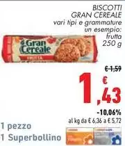 Gran cereale - Biscotti Gran cereale - Biscotti