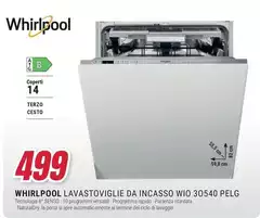 Whirlpool - Lavastoviglie Da Incasso WIO 3O540 PELG Whirlpool - Lavastoviglie Da Incasso WIO 3O540 PELG