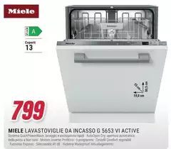 Miele - Lavastoviglie Da Incasso G 5653 VI Active Miele - Lavastoviglie Da Incasso G 5653 VI Active