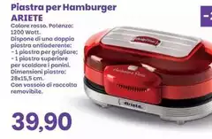 Ariete - Piastra Per Hamburger Ariete - Piastra Per Hamburger