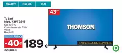 Thomson - Tv Led Mod. 43F12515 Thomson - Tv Led Mod. 43F12515